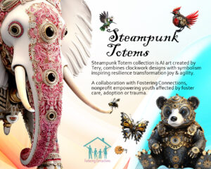 Streampunk Totems available on Objkt and Society6