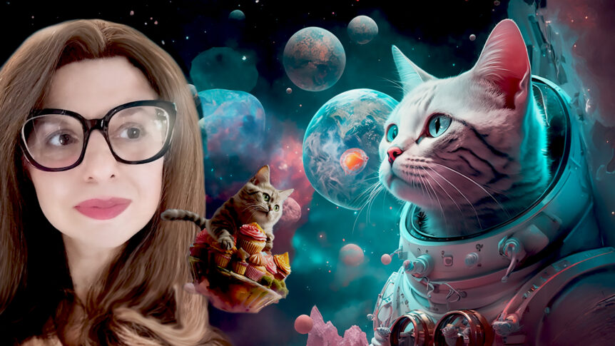 Tery Spataro with Cosmic Cats and Flying Cupcakes