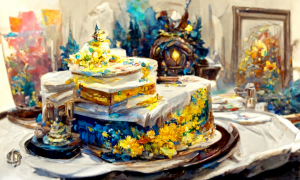 Tery says Have a piece of AI cake - celebrating year 1 with Tezos and Creating digital art