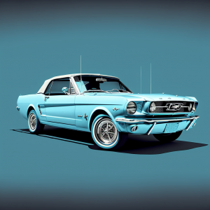 1964 Ford Mustang Powdered Blue by Tery